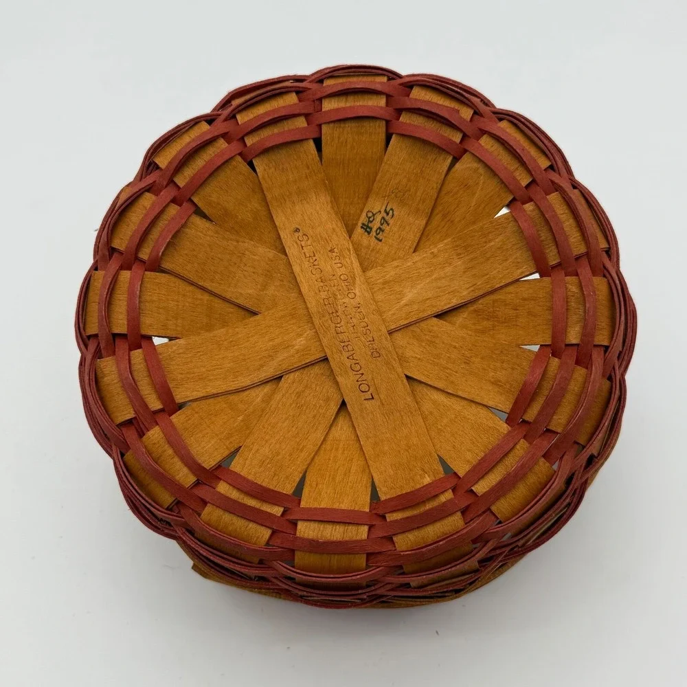 Longaberger 1995 Mother's Day 'Basket of Love' with Liner & Protector - Vintage